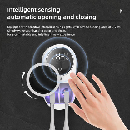 🛁 Smart Digital Display Toothbrush Sanitizer with Drying Function for Electric & Manual Toothbrushes🦷