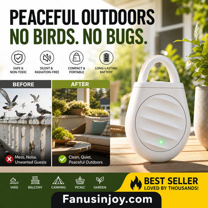 🐦No more trouble from birds, beasts and locusts！Portable Ultrasonic Bird Repellent Keychain