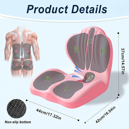 Ergonomic Lumbar & Seat Support Cushion Suitable for office chairs, car seats, and home use – relieves back and hip pain.