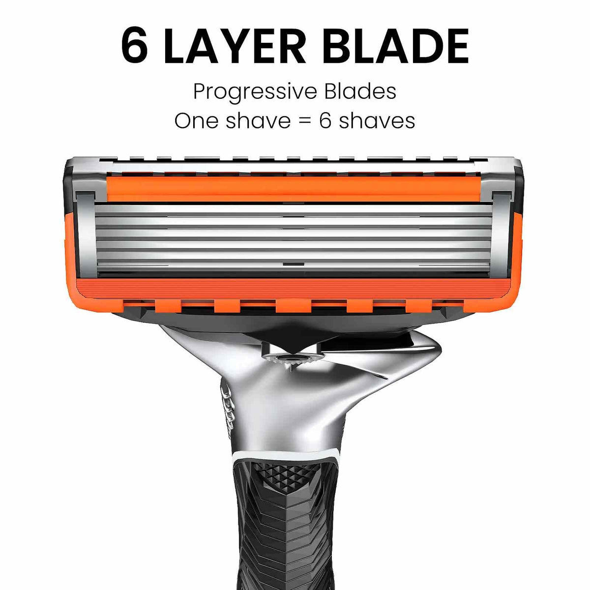 24 Pack Men's Razor Blades with Handle – Premium Shaving Replacement Set