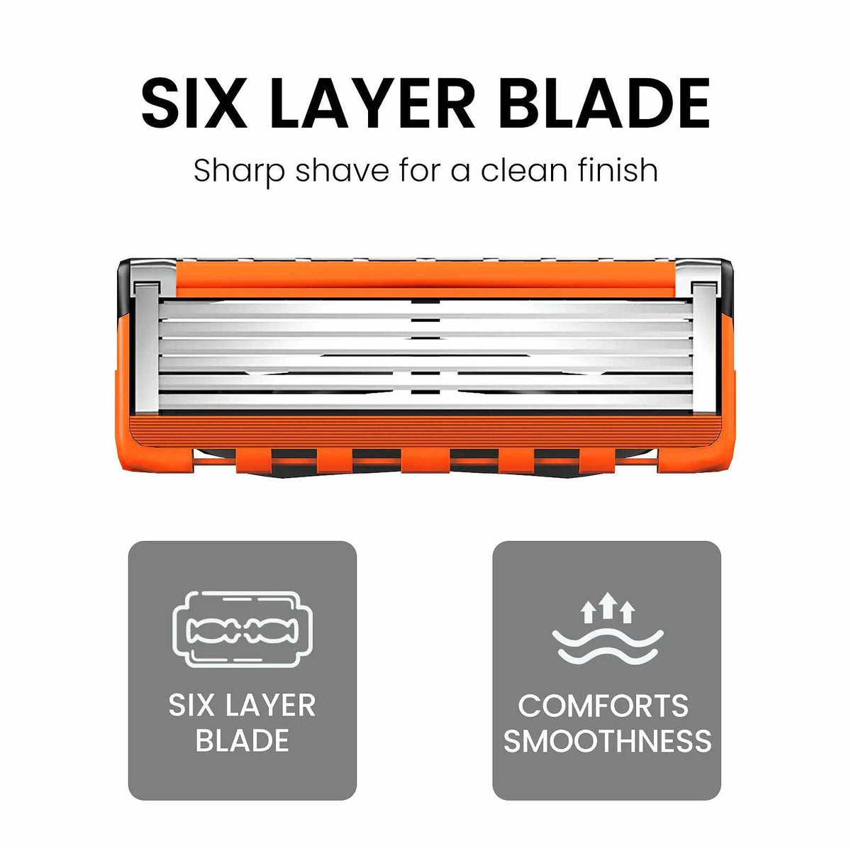 24 Pack Men's Razor Blades with Handle – Premium Shaving Replacement Set