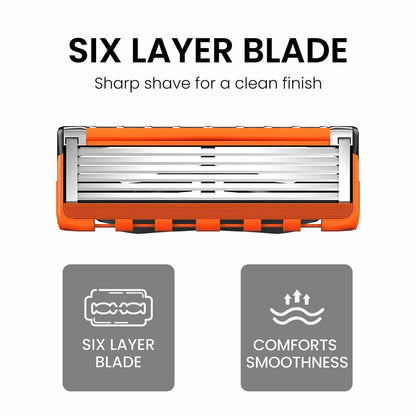 24 Pack Men's Razor Blades with Handle – Premium Shaving Replacement Set