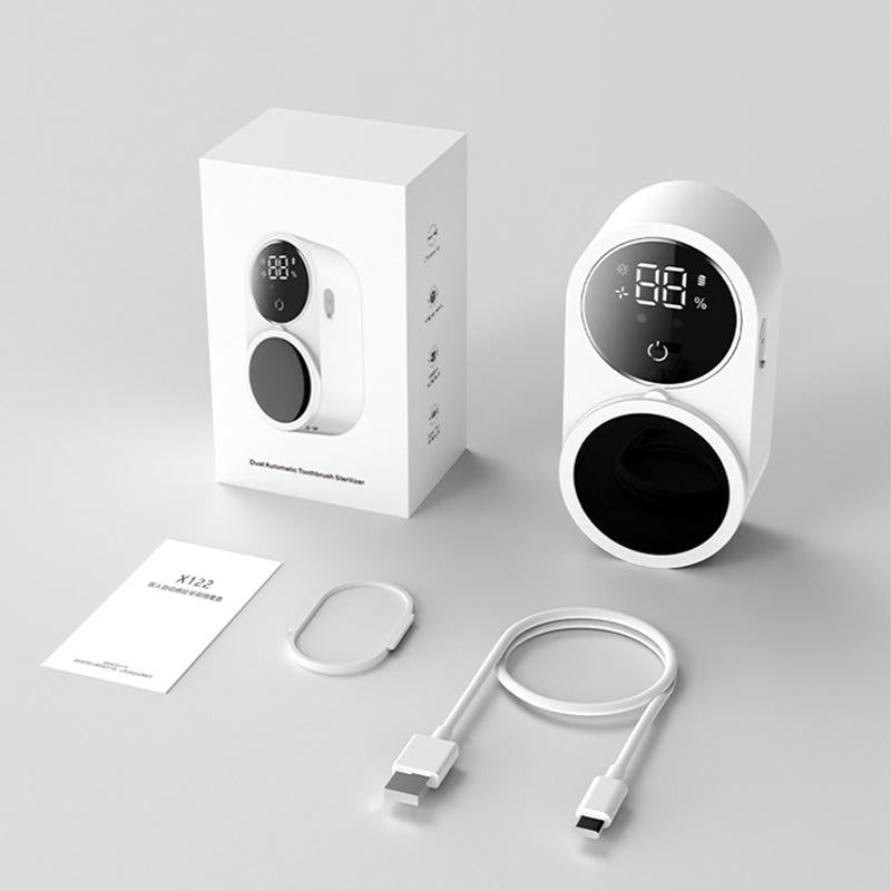 🛁 Smart Digital Display Toothbrush Sanitizer with Drying Function for Electric & Manual Toothbrushes🦷