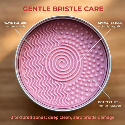 Makeup Brush Cleaner - Heart-Shaped Deep Cleaning Soap With Silicone Scrubber For Fresh Brushes