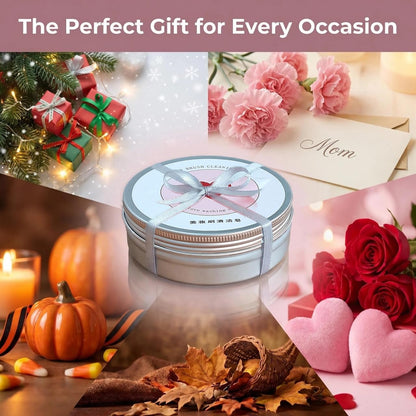 Makeup Brush Cleaner - Heart-Shaped Deep Cleaning Soap With Silicone Scrubber For Fresh Brushes