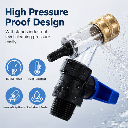 Universal Water Heater Cleaning Kit – Chemical-Free Sediment Removal Tool with Rubber Gaskets for Tank Maintenance