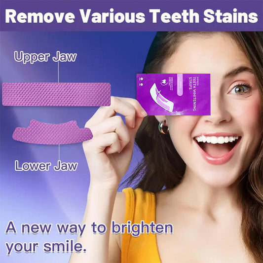Teeth Whitening Strips——Instantly Neutralize Yellow Stains for a Brighter Smile