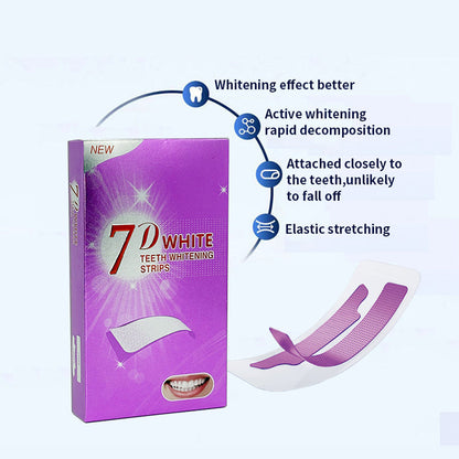 Teeth Whitening Strips——Instantly Neutralize Yellow Stains for a Brighter Smile