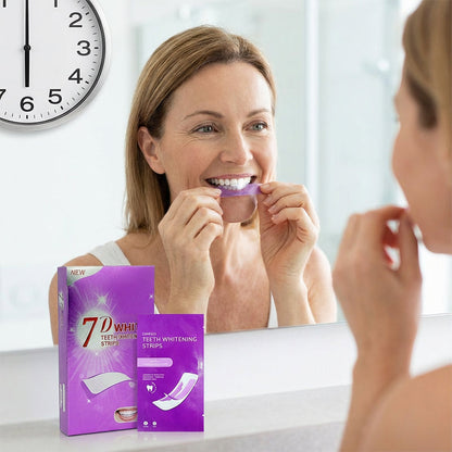Teeth Whitening Strips——Instantly Neutralize Yellow Stains for a Brighter Smile