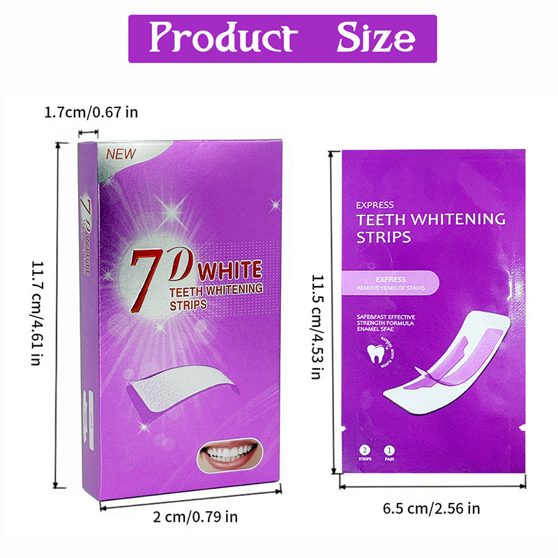 Teeth Whitening Strips——Instantly Neutralize Yellow Stains for a Brighter Smile