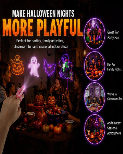 Halloween Finger Projector Lights 36 Pack – LED Mini Pattern Projector Rings, Spooky Party Favors for Kids, Trick or Treat Goodie Bag Fillers & Classroom Rewards