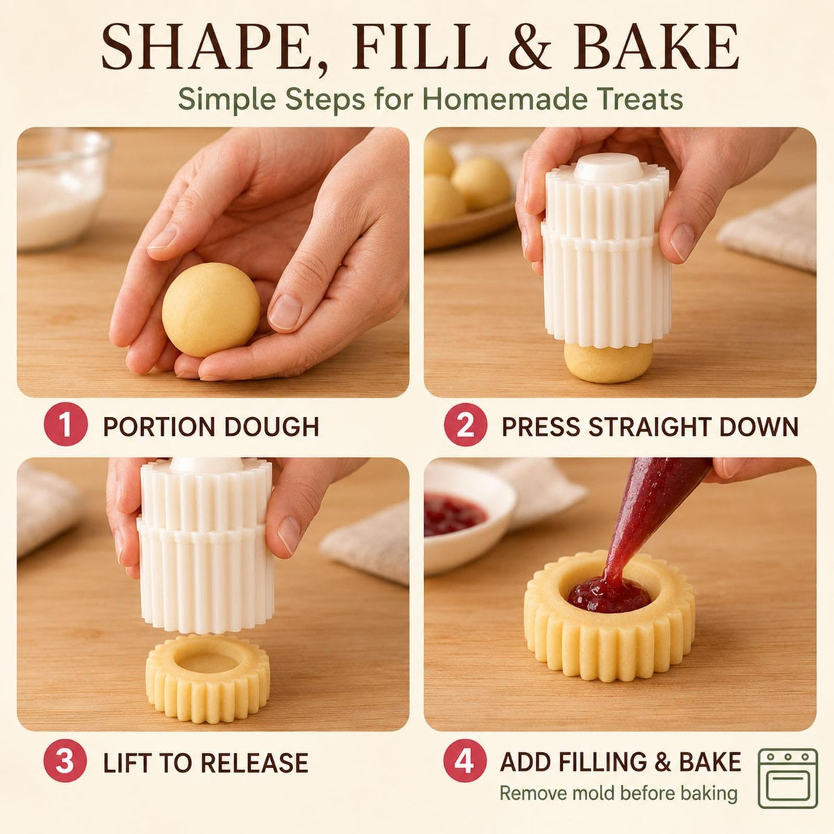 Creative Double-Ended Pastry Mold-2-in-1 Mooncake Cookie Press