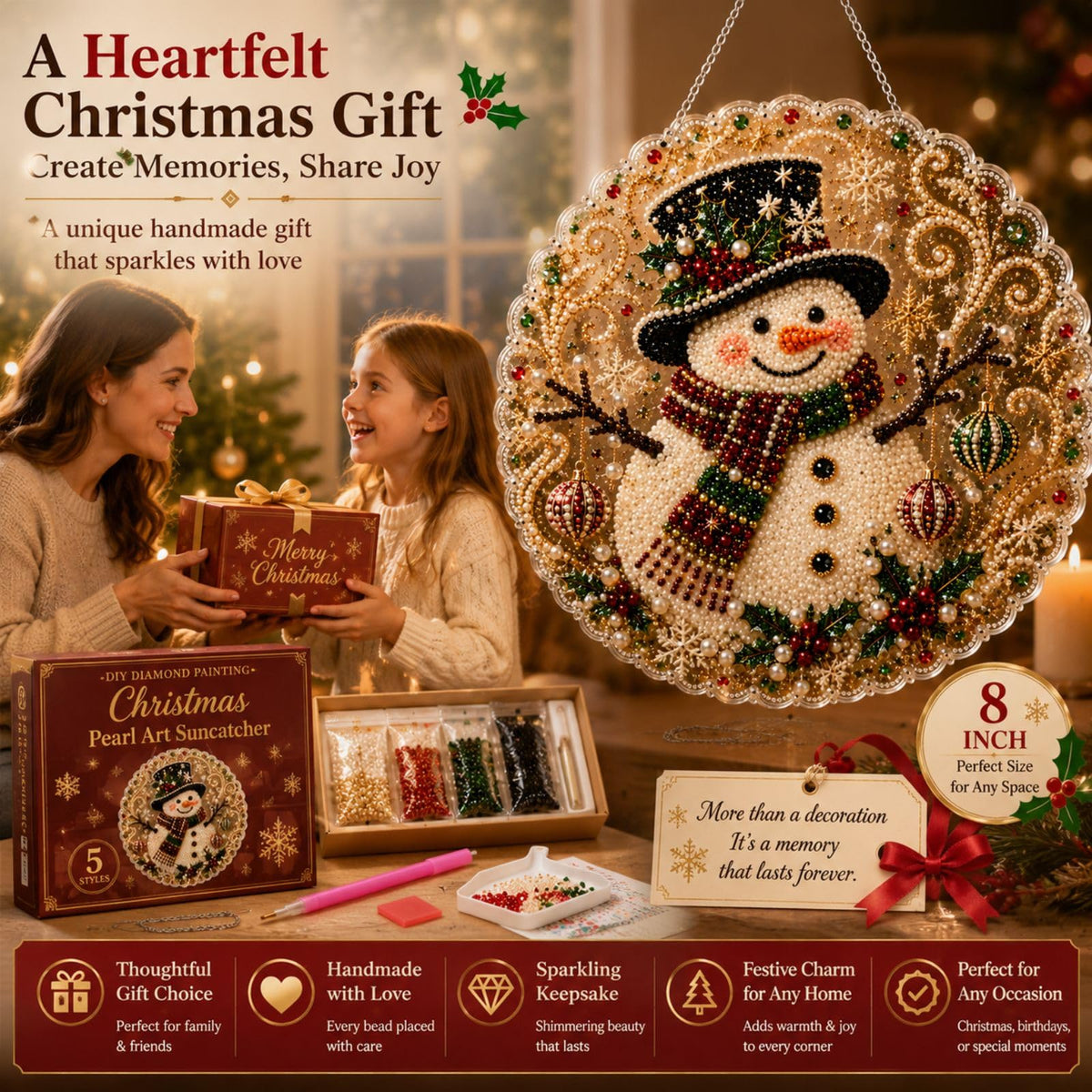 New Christmas Diamond Painting DIY Craft Door Plaque Hanging Ornament