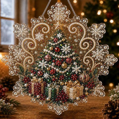 New Christmas Diamond Painting DIY Craft Door Plaque Hanging Ornament