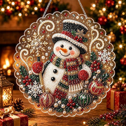 New Christmas Diamond Painting DIY Craft Door Plaque Hanging Ornament