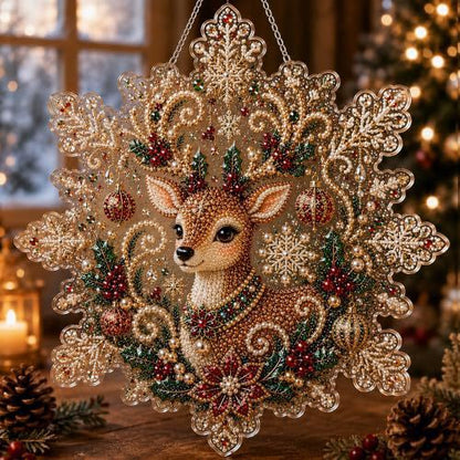 New Christmas Diamond Painting DIY Craft Door Plaque Hanging Ornament