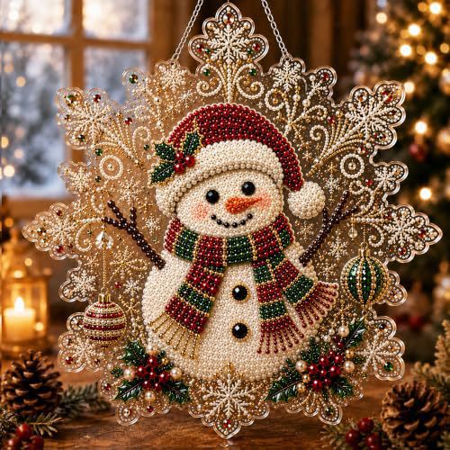 New Christmas Diamond Painting DIY Craft Door Plaque Hanging Ornament