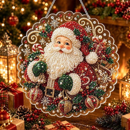 New Christmas Diamond Painting DIY Craft Door Plaque Hanging Ornament