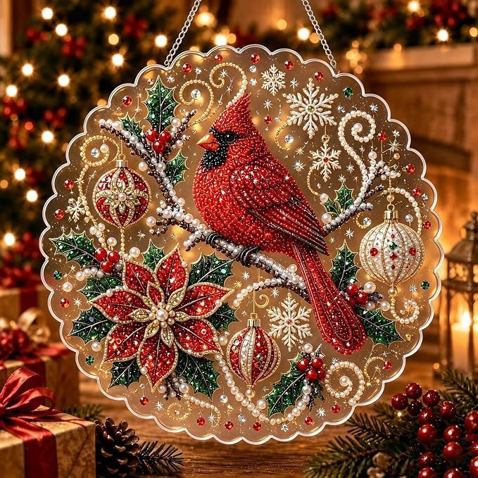 New Christmas Diamond Painting DIY Craft Door Plaque Hanging Ornament