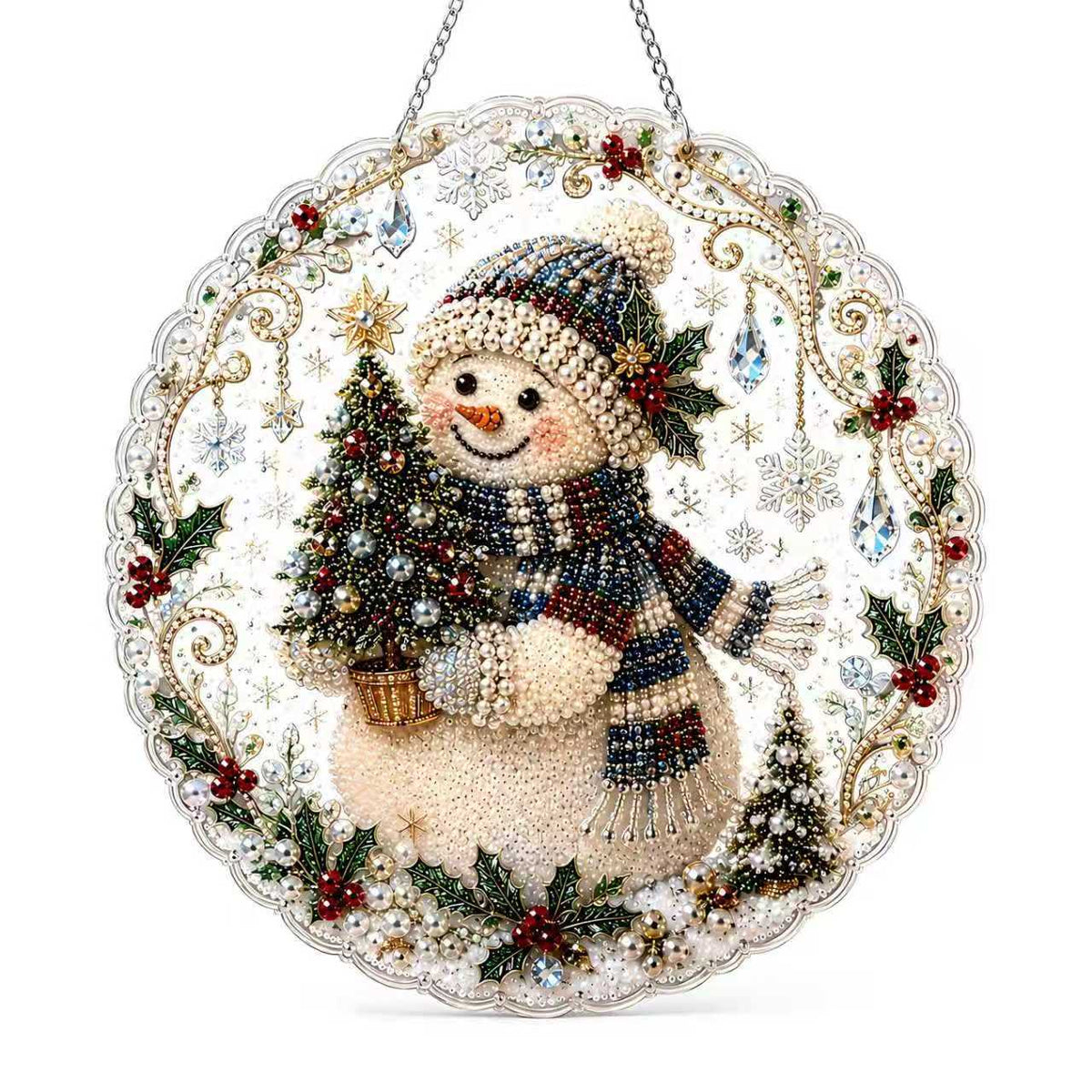 New Christmas Diamond Painting DIY Craft Door Plaque Hanging Ornament